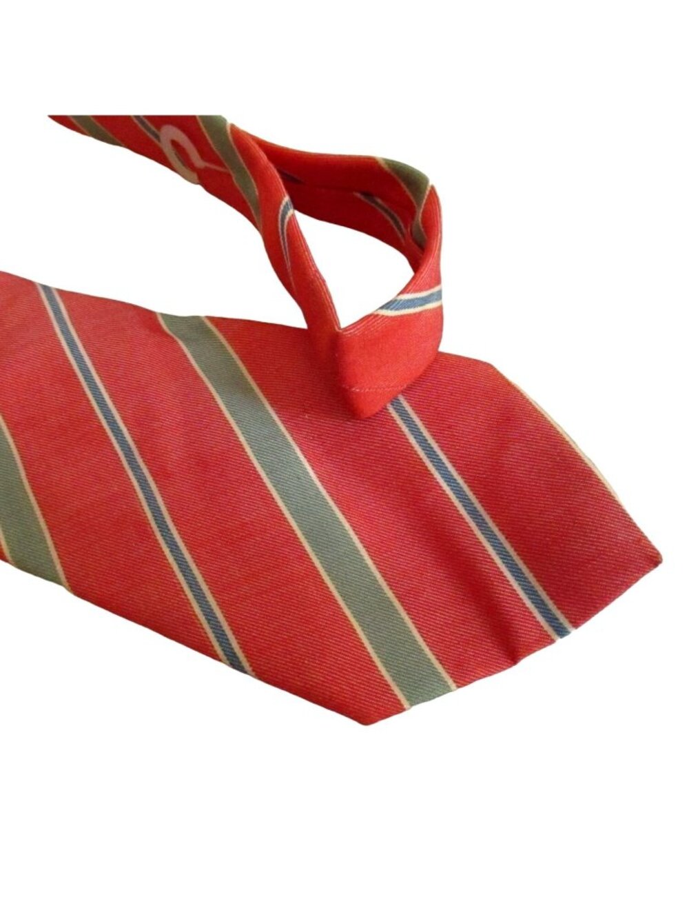 True Vintage Mens 100% Silk Neck Tie 3” 56" Pink Pastel Striped Hand Made